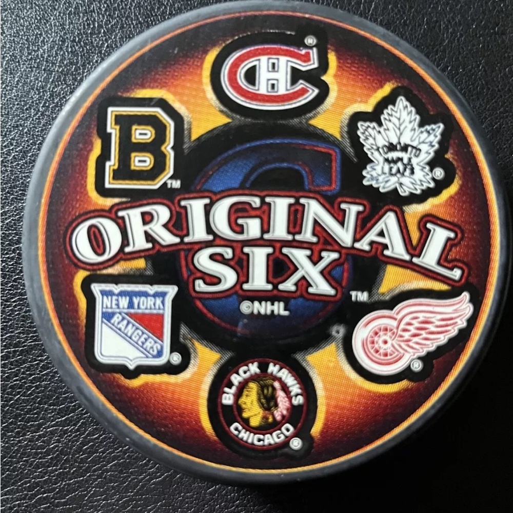 Original six hockey puck